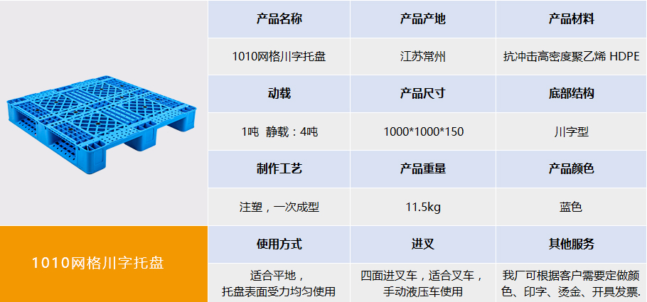 名贯彩票1010网格川字塑料托盘